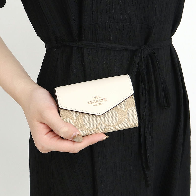 Brandol / COACH コーチ 名刺入れ シグネチャー カードケース ホワイト