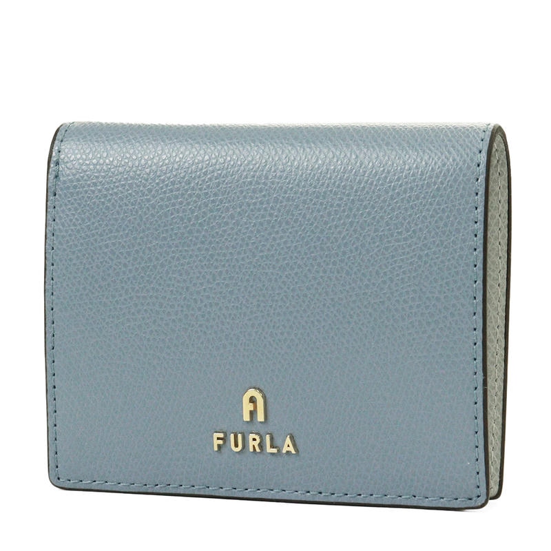 Brandol / FURLA フルラ 二つ折り財布 レザー スクエア バイカラー