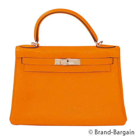 HERMES(エルメス)/ケリー28（内縫い）/ヴォー・エプソン×オレンジの