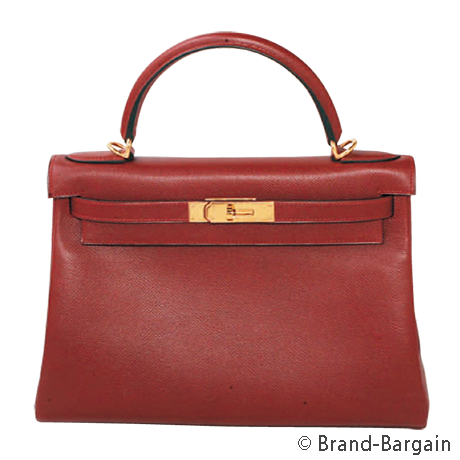 HERMES(エルメス)/ケリー28（内縫い）/ボックスカーフ×ルージュ