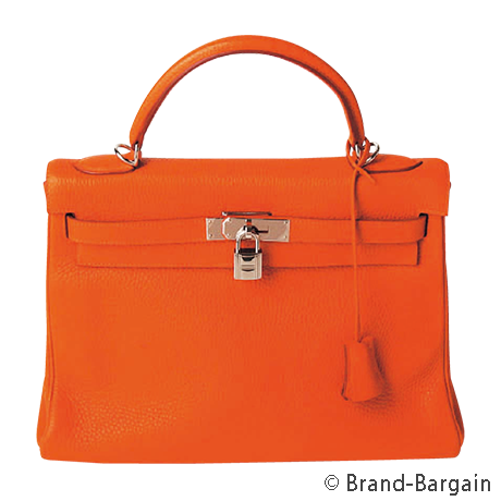 HERMES(エルメス)/ケリー35（内縫い）/ボックスカーフ×オレンジの買取