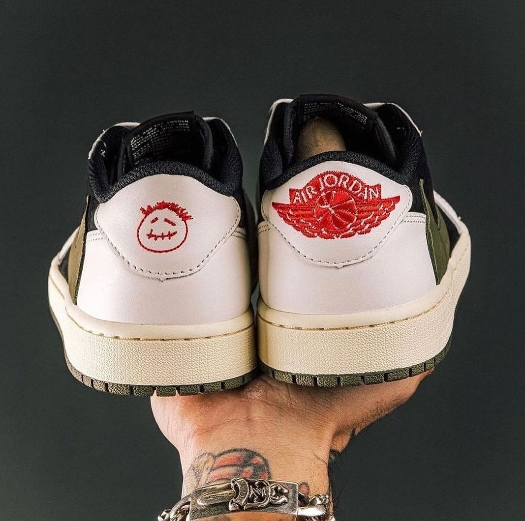 Nike Air Jordan 1 Low X Travis Scott Olive Sneaker For Girl's