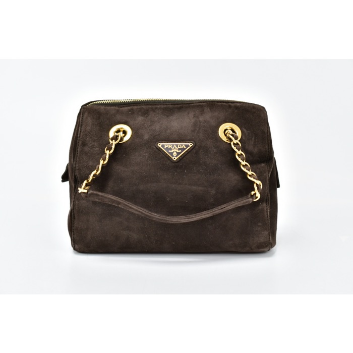 プラダ チェーンハンドバッグ ブラウン スエード 買取実績【買取日