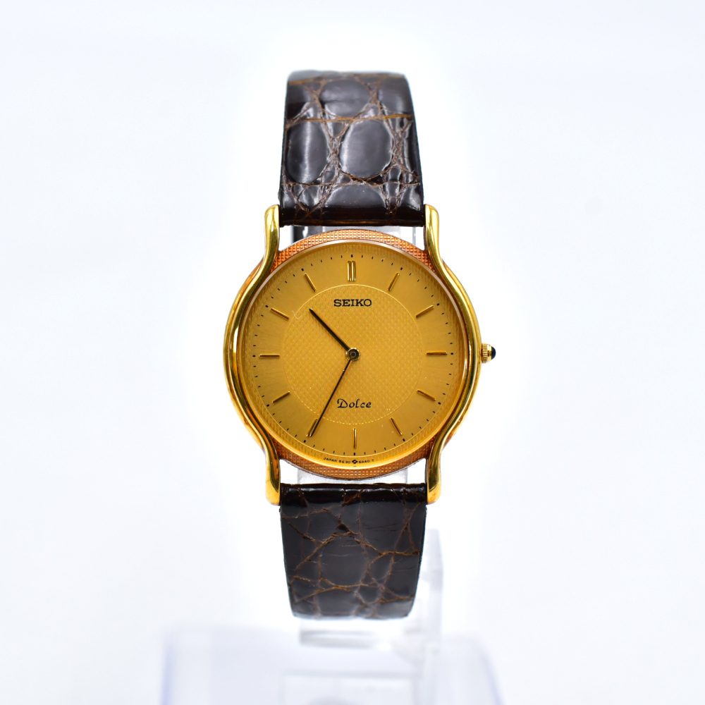 セイコー ドルチェ シャンパン文字盤 YG×革/QZ 5E30-6A30 買取実績