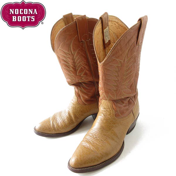 USA製 NOCONA ノコナ ウエスタンブーツ 茶系 8.5E 幅広26.5cm