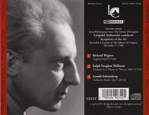 Leopold Stokowski conducts Wagner, Schoenberg and Vaughan Williams