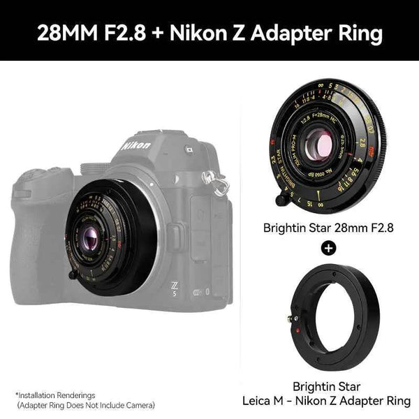 Brightin Star 28mm F2.8 Leica M Mount Full Frame Pancake Lens