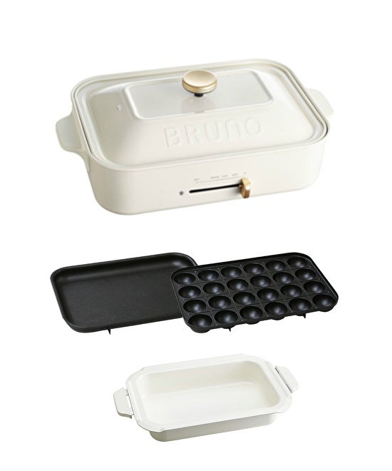 BRUNO ENJOY+】コンパクトホットプレート セラミックコート鍋＋