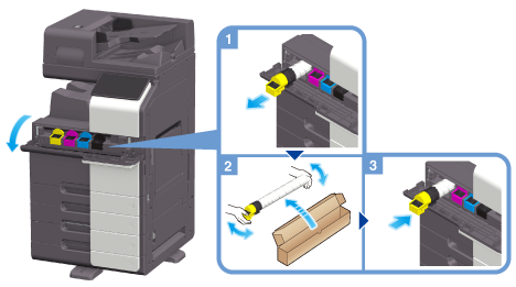 トナーカートリッジの交換 - bizhub C650 i / C550 i / C450 i