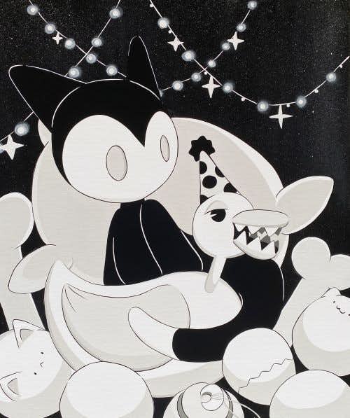 Lottaによる作品展「Socks the Ghost cat」の新作4点をオンライン