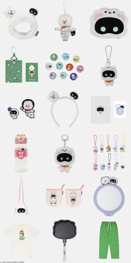 BTS ジンのWootteoとRJのコラボグッズのラインナップがついに公開