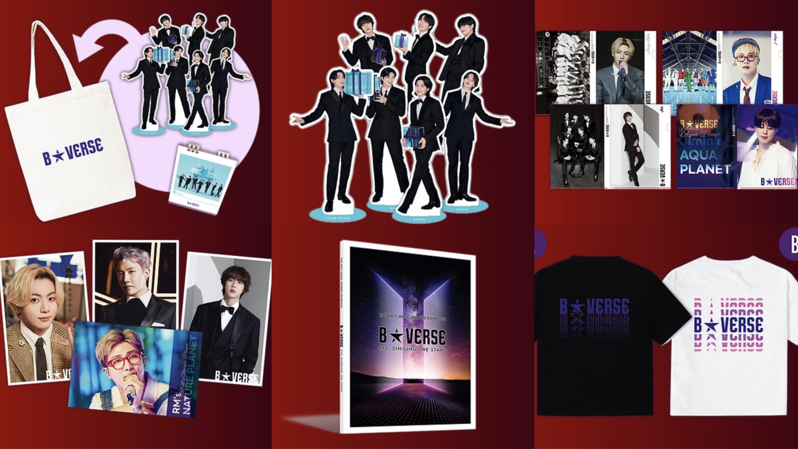 BTSの展示会「B☆VERSE(BTS、星を歌う)」の公式グッズが発売決定