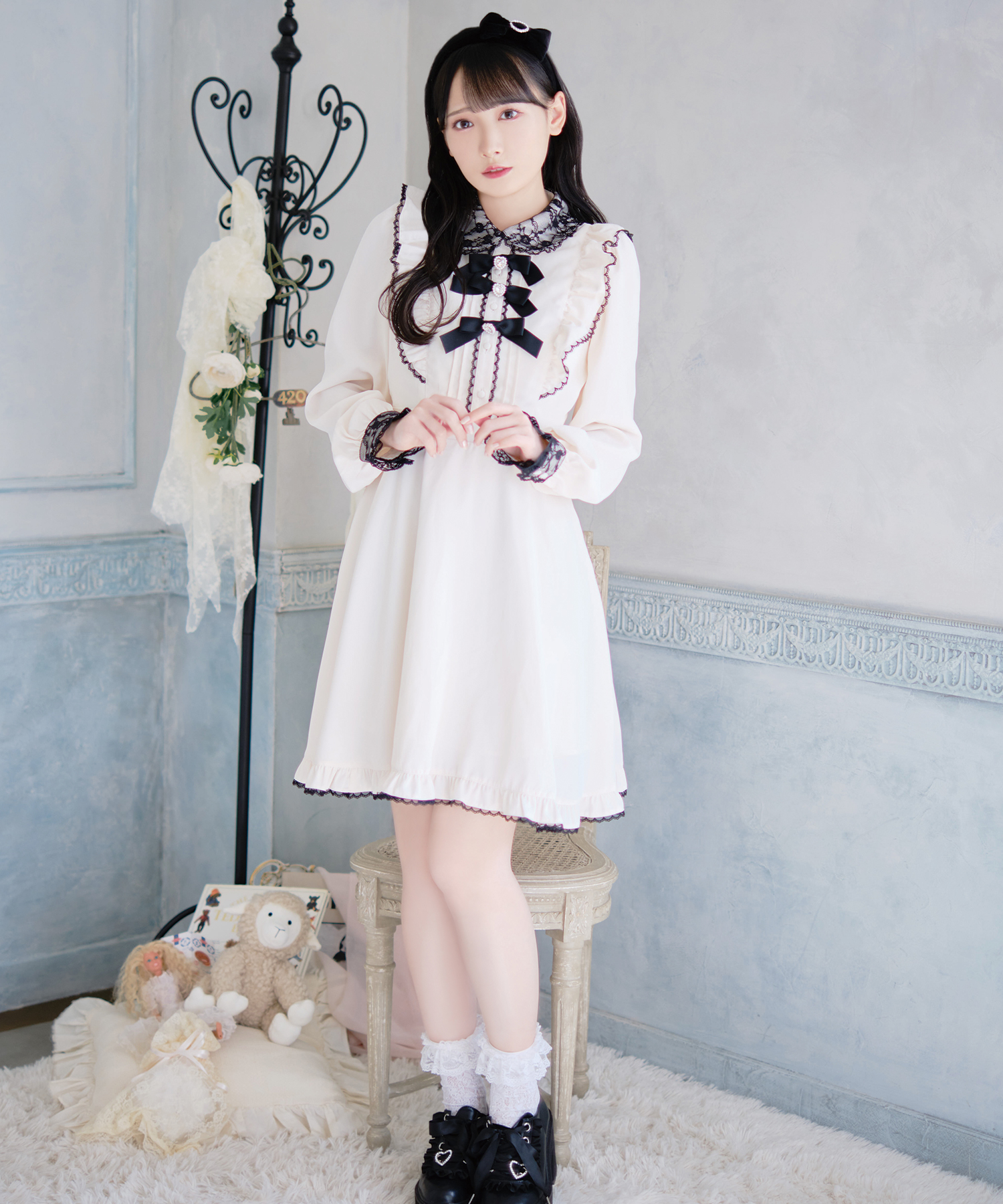 リボン付き配色ワンピース – BUNNY APARTMENT