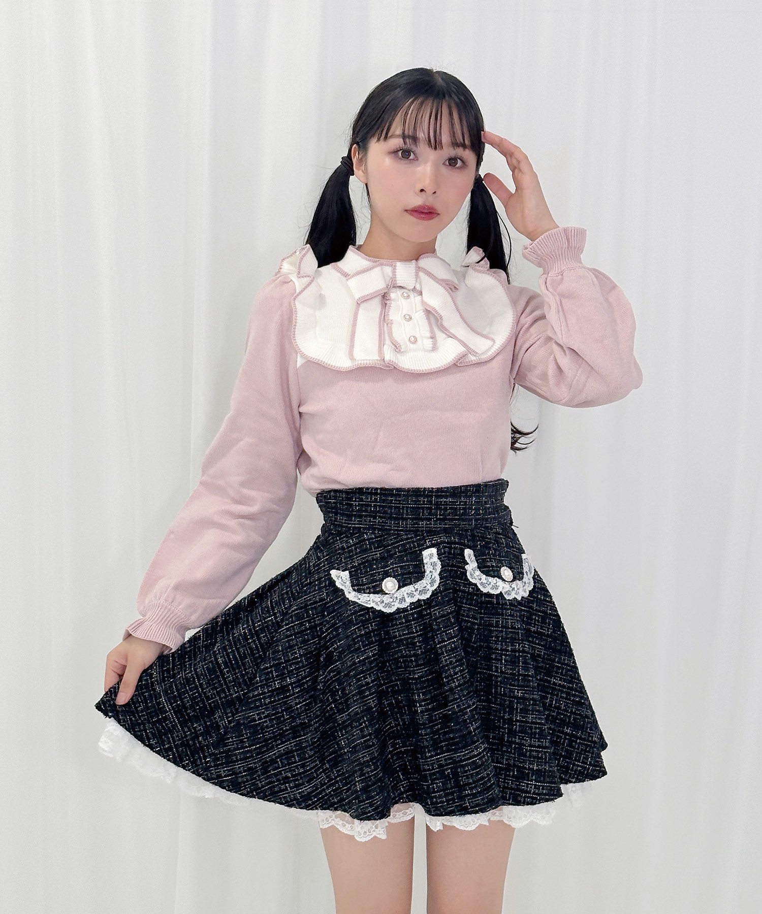 レースフリルツイード_スカートSET – BUNNY APARTMENT