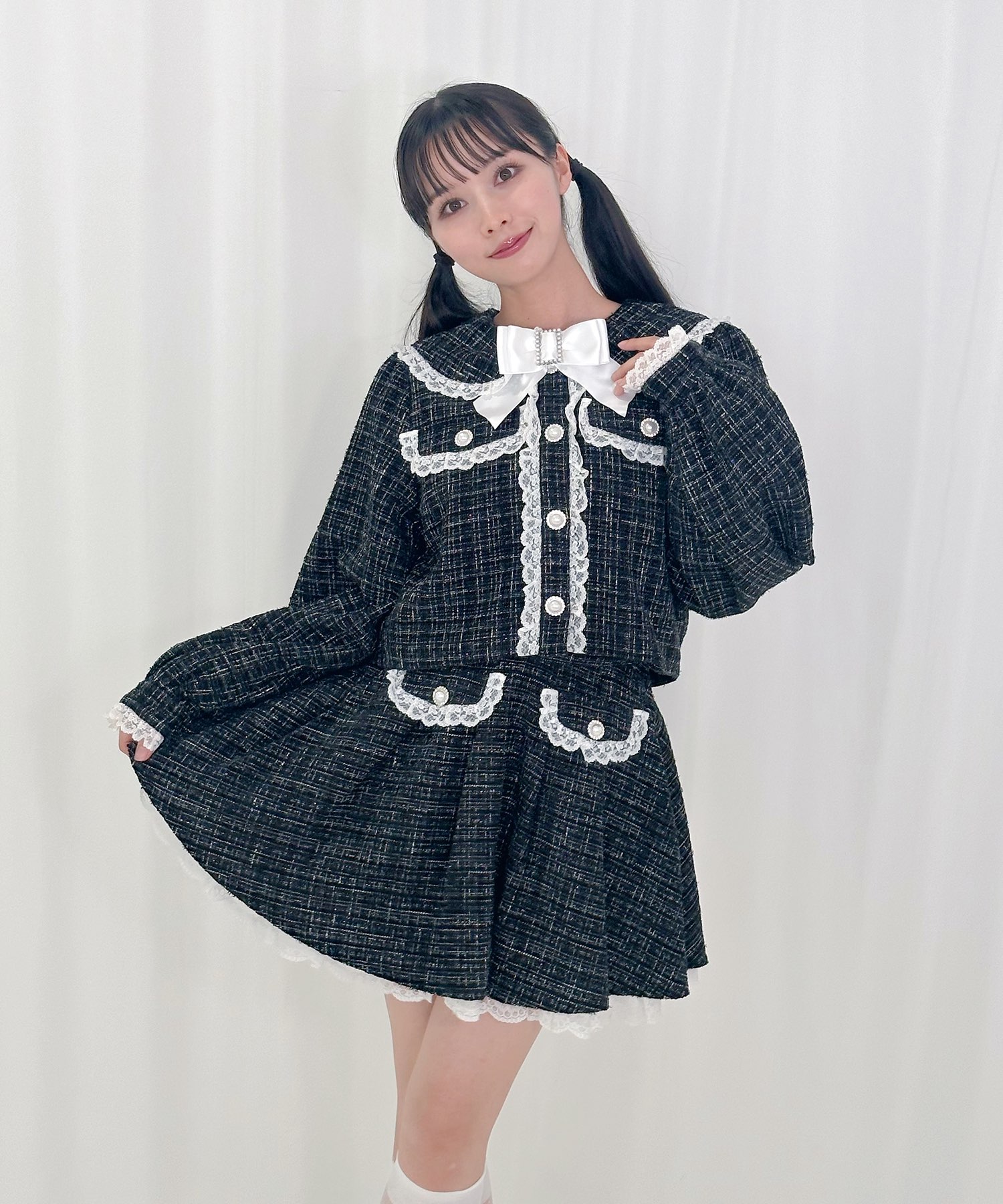 レースフリルツイード_スカートSET – BUNNY APARTMENT