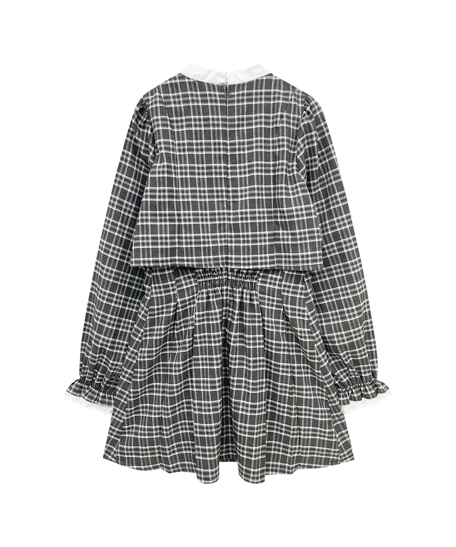 チェックドッキングラッフルワンピース – BUNNY APARTMENT