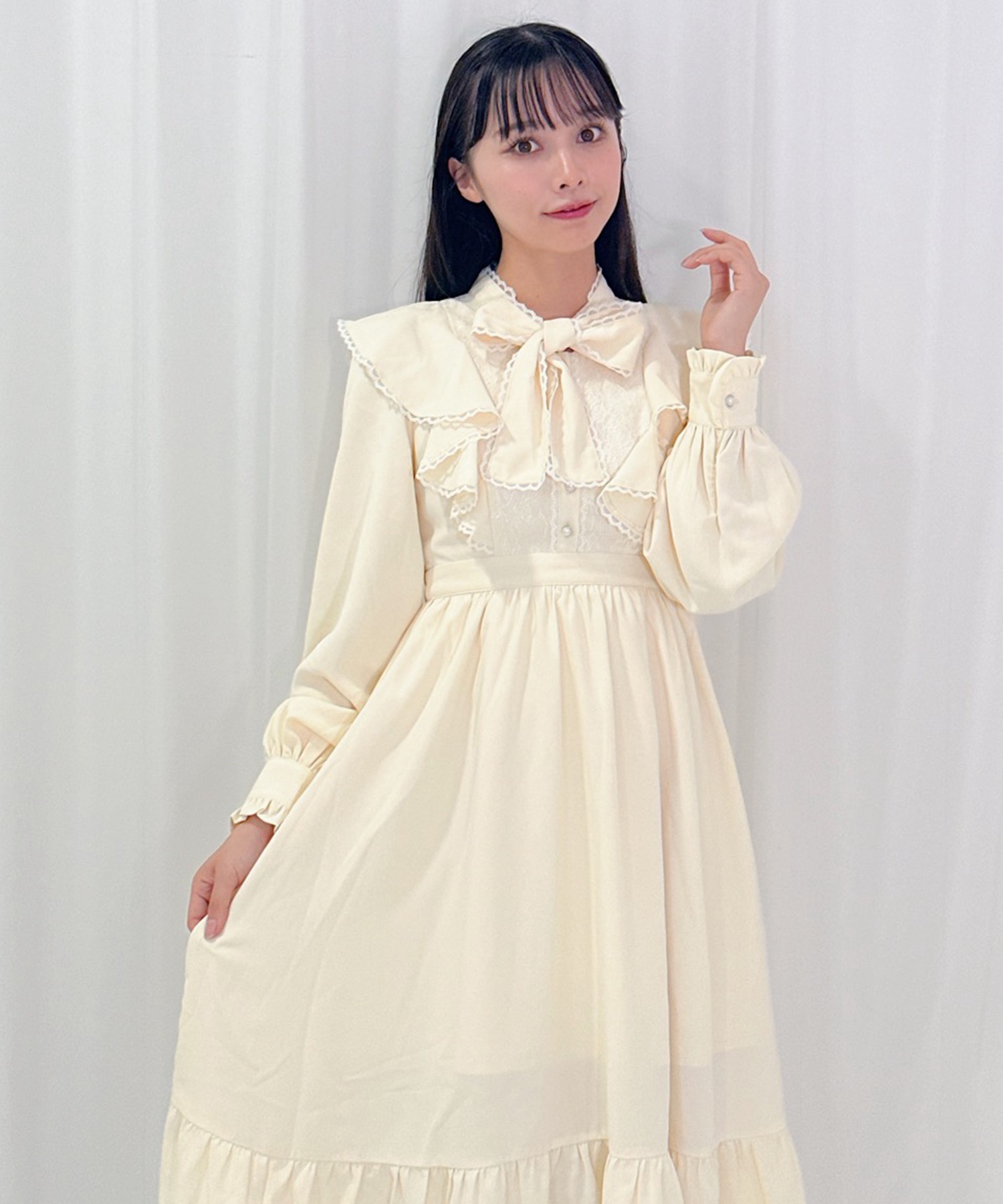 ラッフルボウタイリボンワンピース – BUNNY APARTMENT