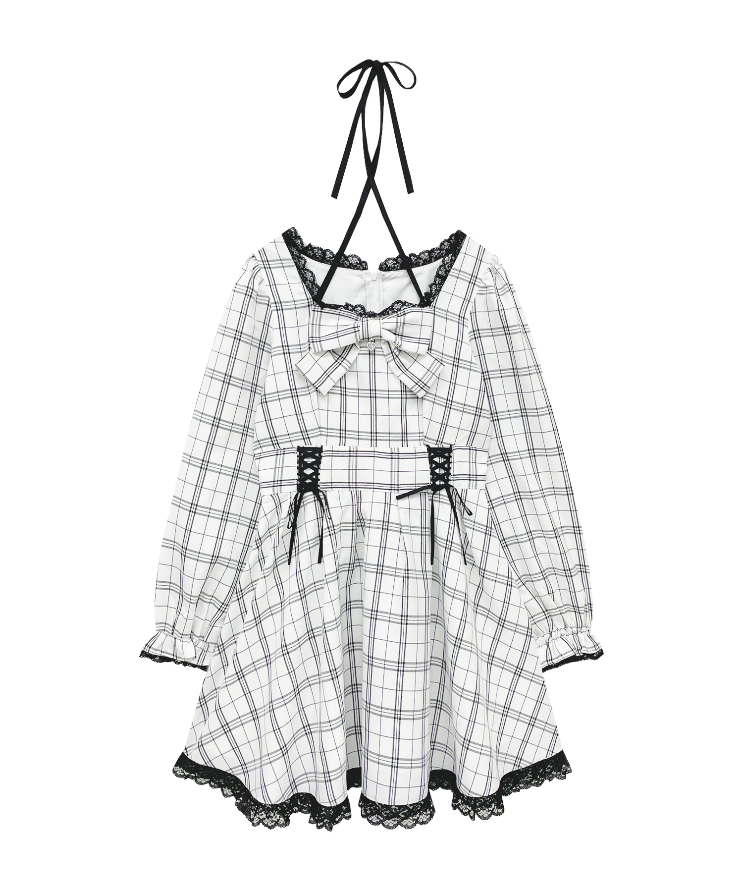 ビックリボンチェック柄ワンピース – BUNNY APARTMENT