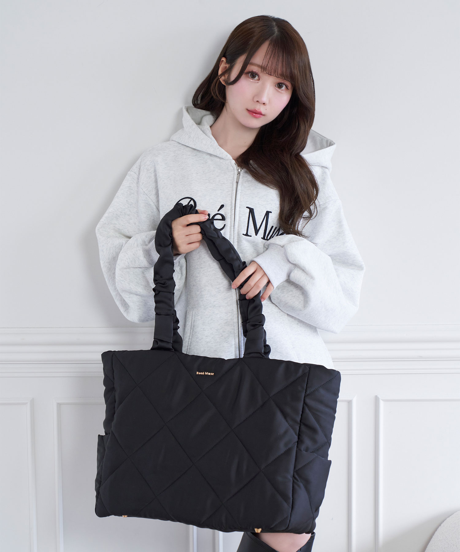 satin quilting big tote – BUNNY APARTMENT