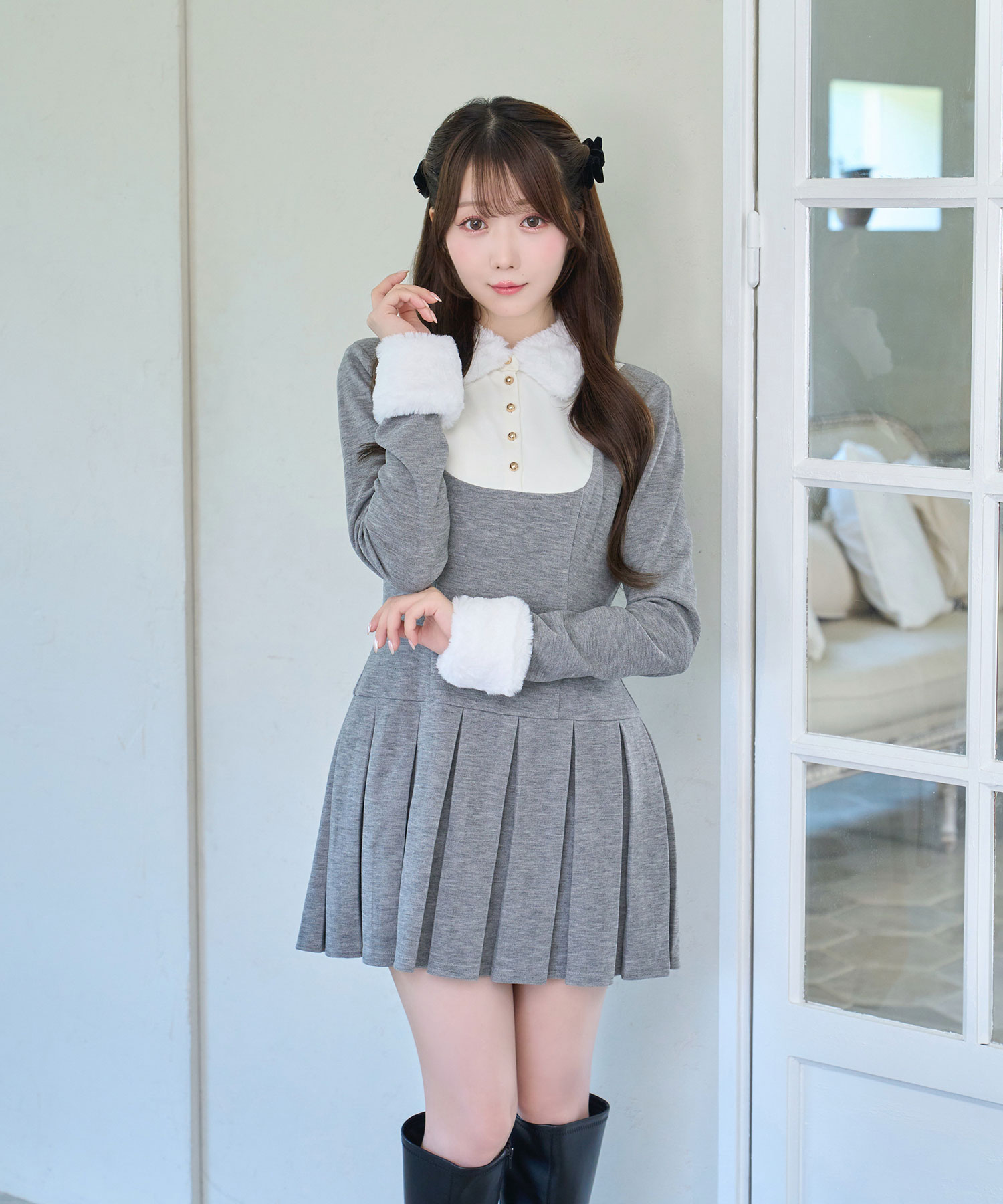 Knit sew pleated op – BUNNY APARTMENT