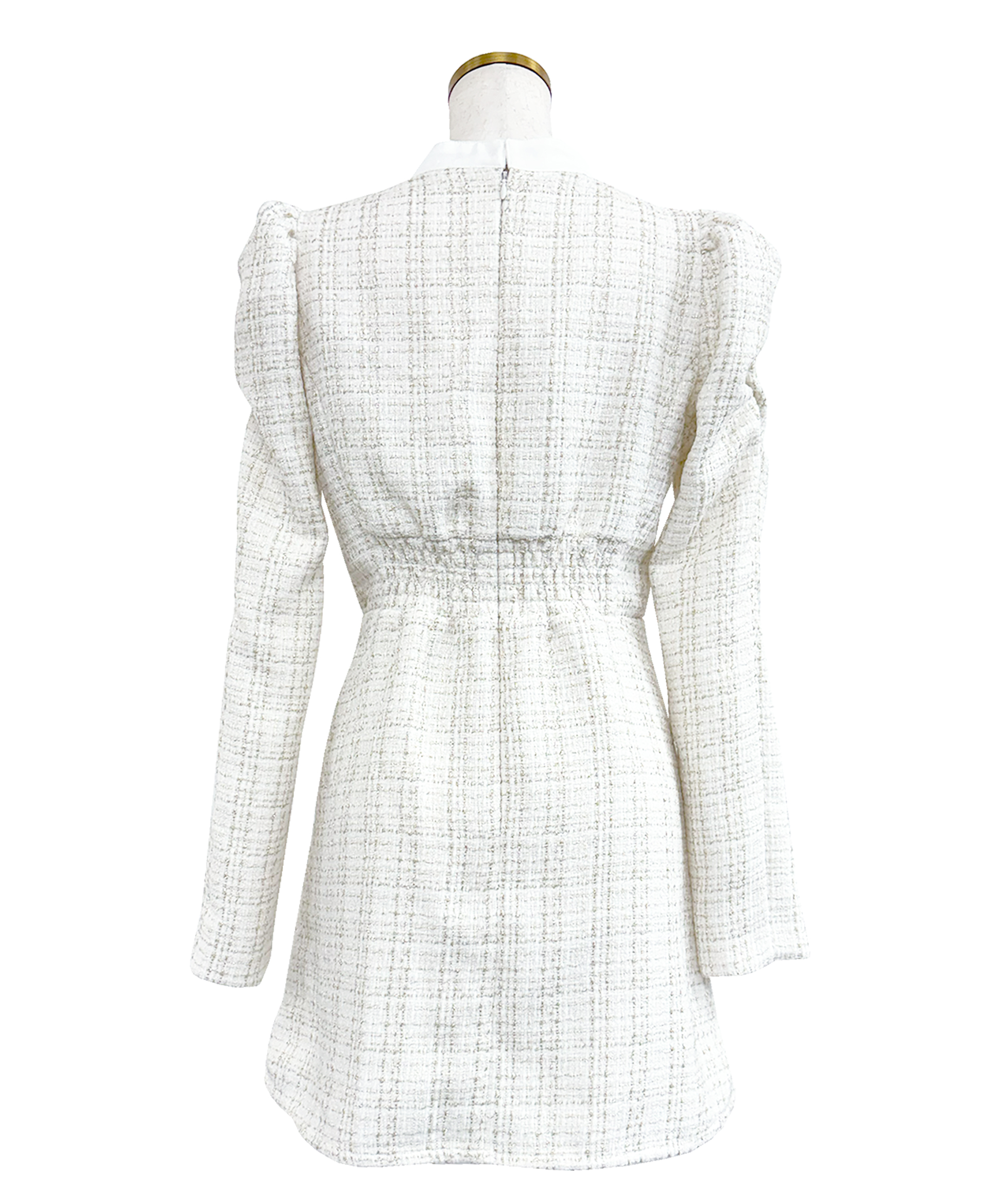 Ribbon tie tweed mini onepiece – BUNNY APARTMENT