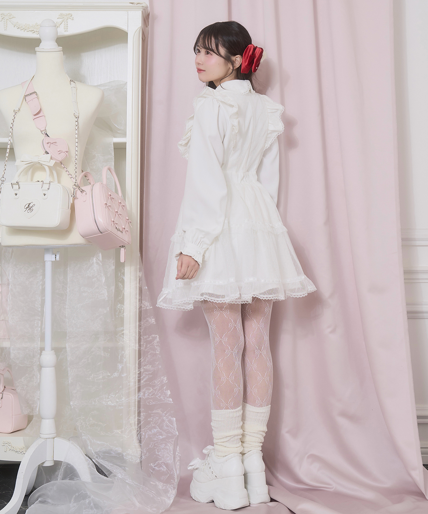 フロントリボンドットチュールワンピース – BUNNY APARTMENT