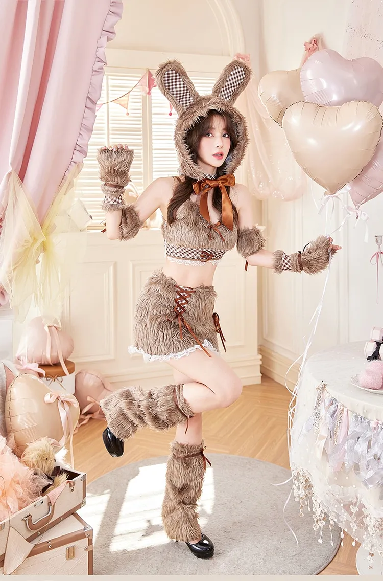 9点セット】Malymoon マリームーン テディバニーギンガムファー