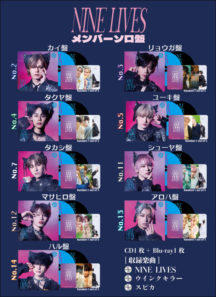 9月24日(水)発売 22nd SG『NINE LIVES』の商品ビジュアル公開！ | 超特急