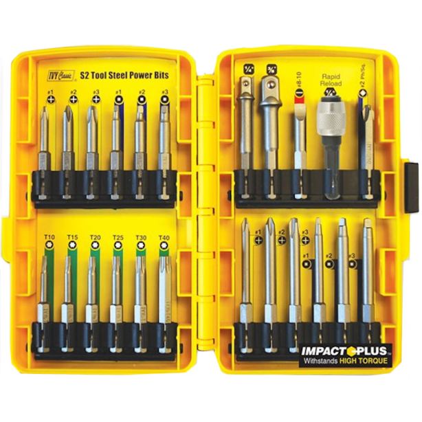 Ivy Classic 46003 Long Power Bit Screw Driving Set 23 piece