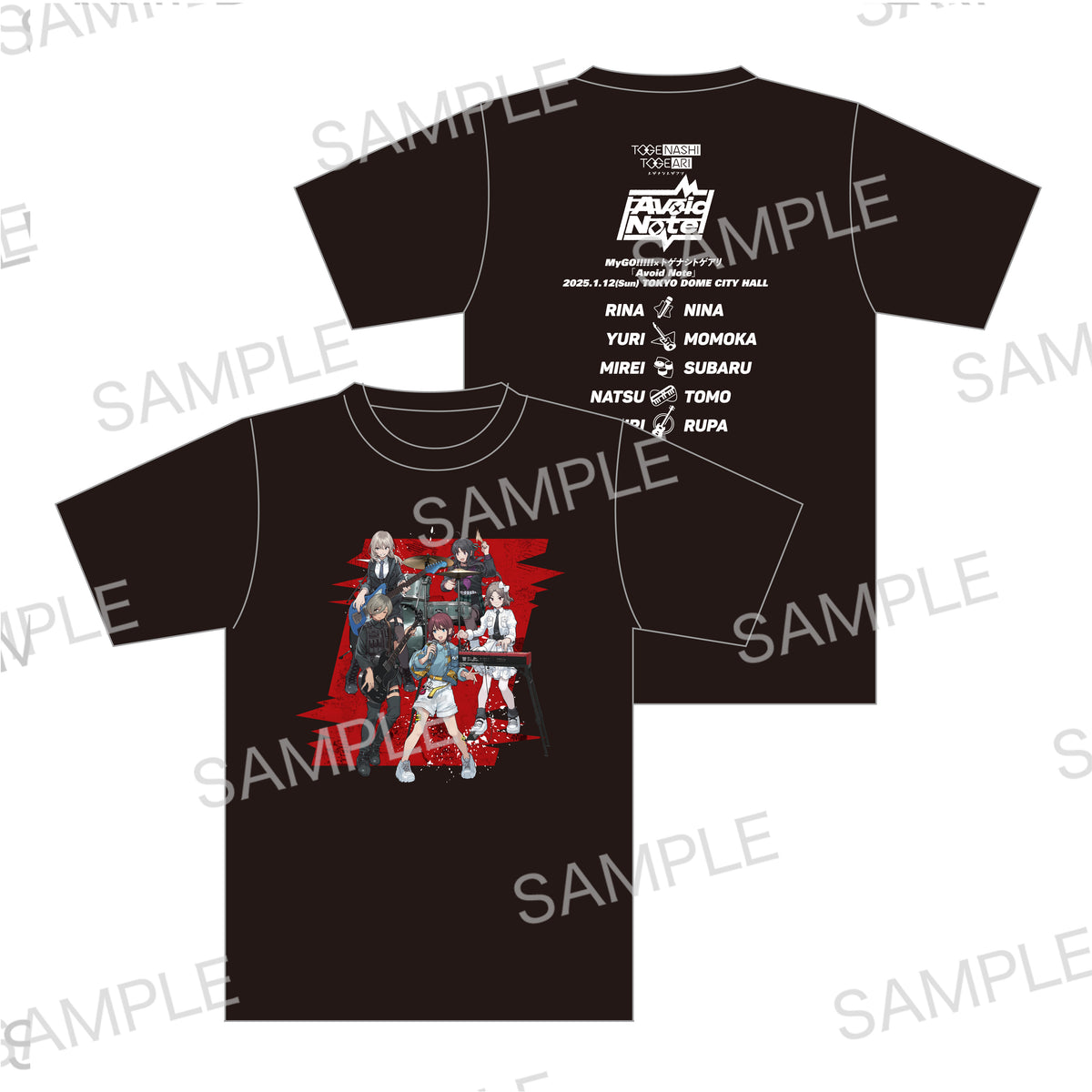 MyGO!!!!!×トゲナシトゲアリ「Avoid Note」 Tシャツ XL≪トゲナシ