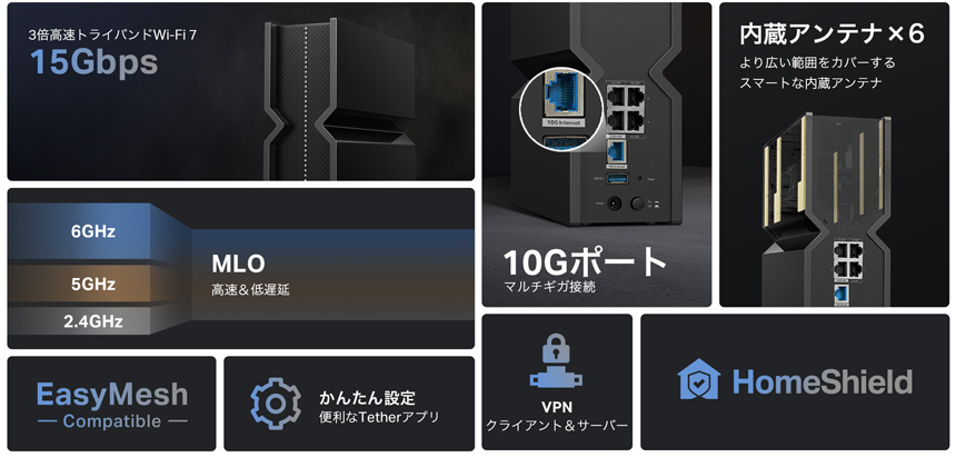 TP-Link、トライバンドWi-Fi 7ルーター「Archer BE700」をアマゾン限定