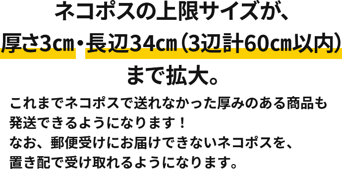 ネコポスをリニューアルします | ヤマト運輸