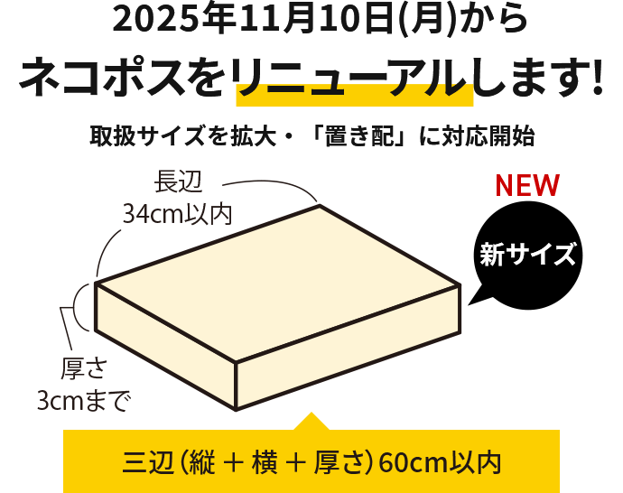 ネコポスをリニューアルします | ヤマト運輸