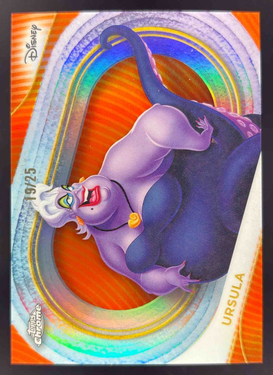 2025 Topps Chrome Disney Orange Refractor #62 Ursula /25 – Burbank