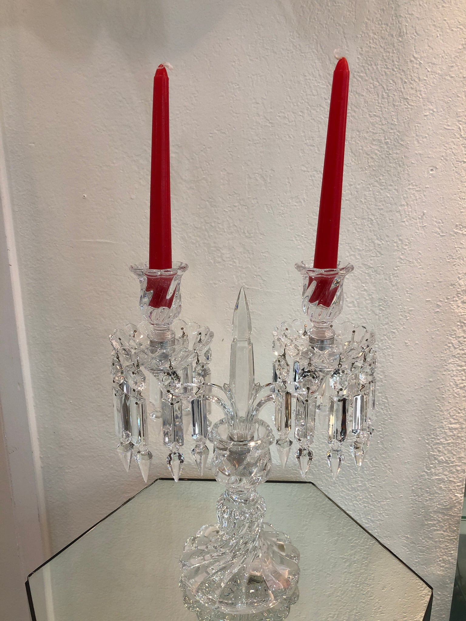 BACCARAT CRYSTAL BAMBOUS 2 LIGHT CANDELABRA – BG