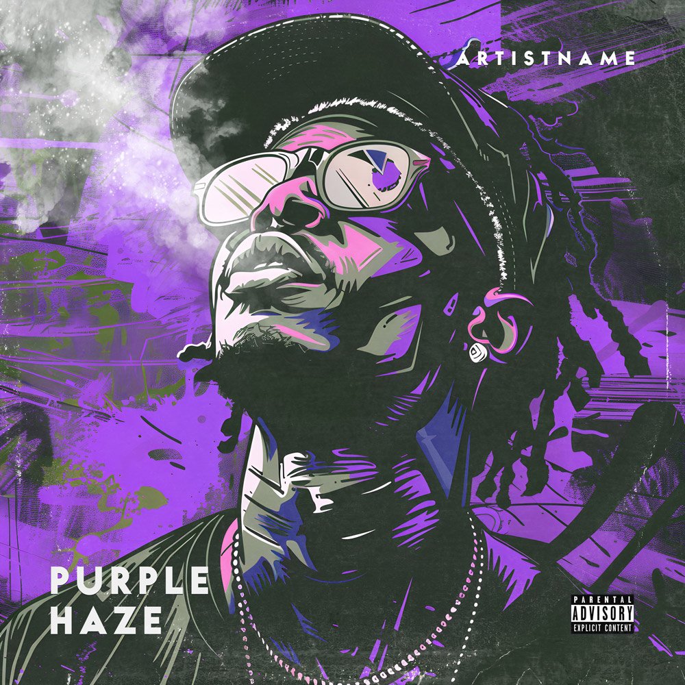 Buy Purple Haze Premade Trap Album Cover Art Design