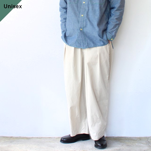 HARVESTY ペンシルストライプサーカスパンツ Pencil Stripe Circus