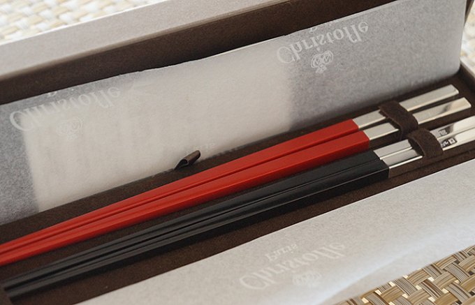 日本とフランスの文化が融合したクリストフルの大人なペア箸。 - ippin