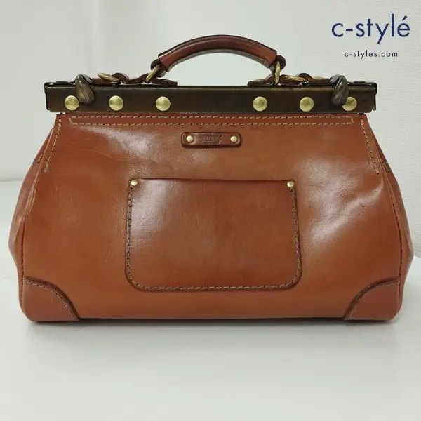 HERZ ヘルツ ガレージミニボストンバッグ ブラウン ショルダーバッグ