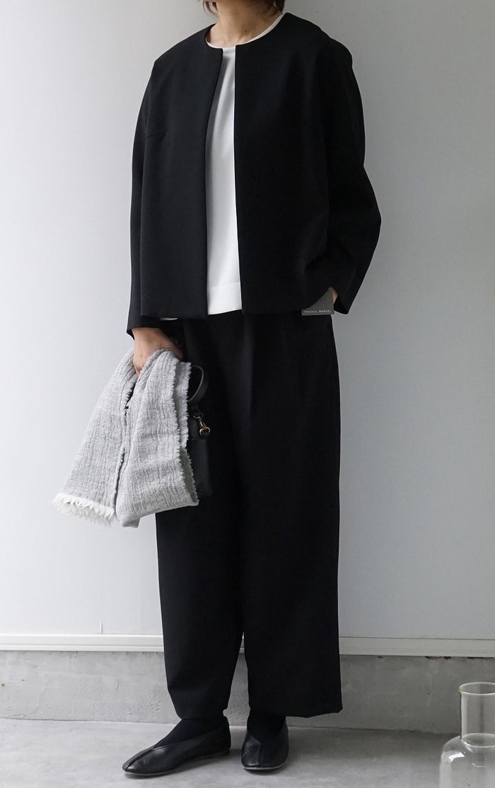 再入荷 TRAVAIL MANUEL(トラバイユマニュアル) Wクロス ノーカラー