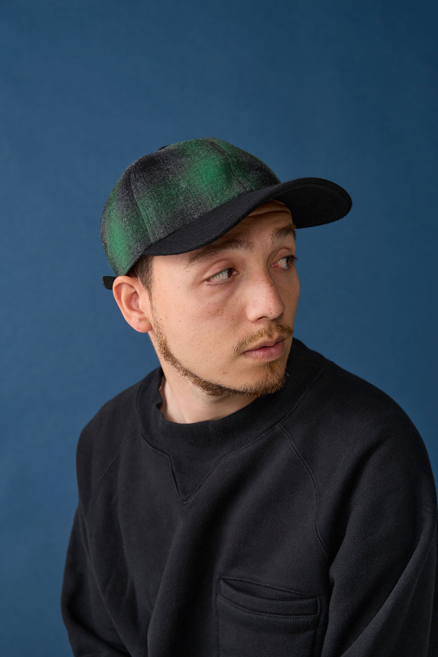 CPH 6PANELCAP OMBRE CHECK GRAY&BLACK キャップ | 帽子通販｜CPH(シー