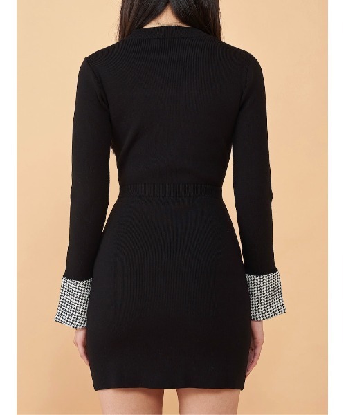 Darich（ダーリッチ）の「フロントオープンニットミニワンピース