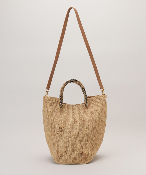 セール】【A POINT/アポワン】ラフィア ラウンドトート（トートバッグ