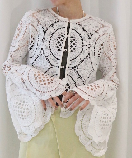 セール】MEDI INDIAN 2WAY BIG LACE TOPS（Tシャツ/カットソー