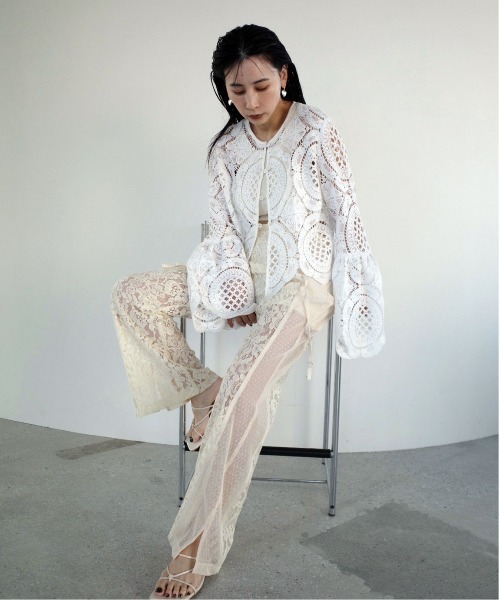 セール】MEDI INDIAN 2WAY BIG LACE TOPS（Tシャツ/カットソー