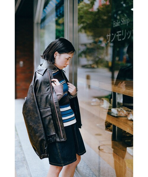 Ray BEAMS（レイビームス）の「フェイクレザー フライト ジャケット