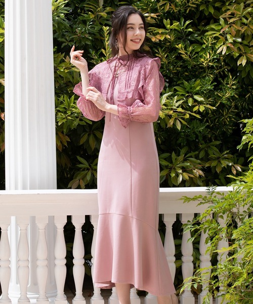 セール】ワンピース ボレロ セット マーメイド ノースリーブ レース