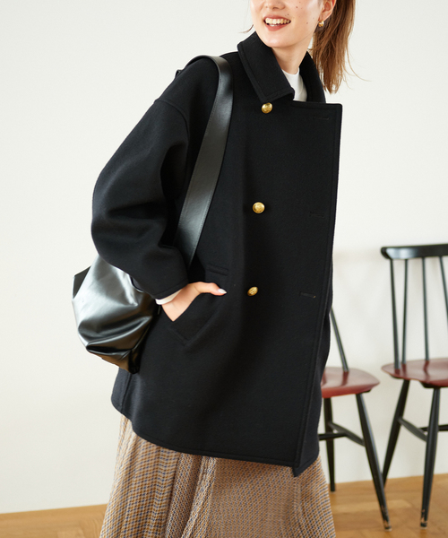 セール】≪追加≫Super 100ダブルクロスPコート（ピーコート