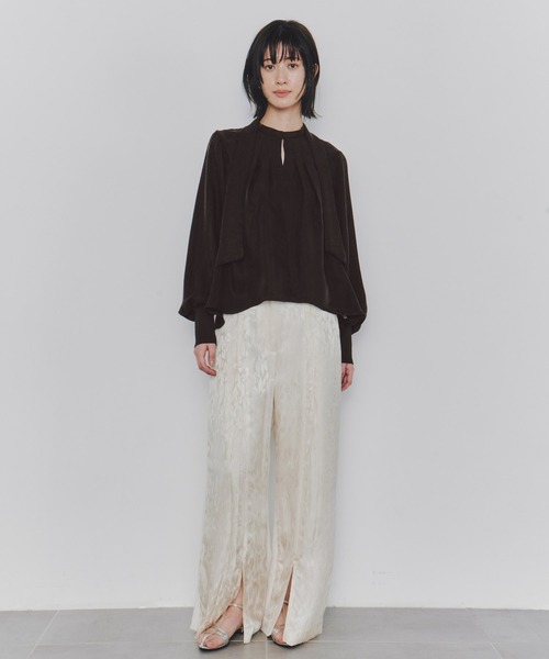 UNITED TOKYO キュプラタックブラウス⁄ウォッシャブル⁄オケージョン