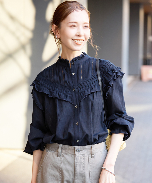 セール】《WEB限定/追加3》フリルピンタックブラウス（シャツ/ブラウス